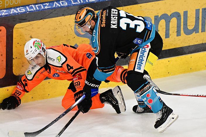  Kilian Zündel (Moser Medical Graz 99ers), Andreas Kristler (Steinbach Black Wings Linz) Win2Day ICE Hockey League,  Steinbach Black Wings Linz vs Moser Medical Graz 99ers,  Linz AG Eisarena 