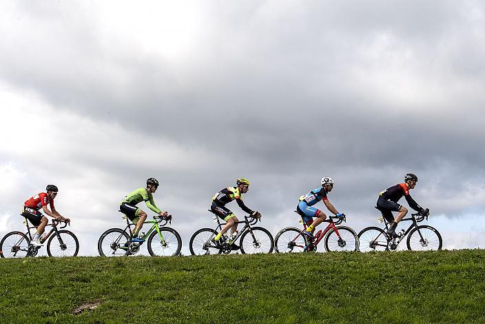 v.l. Daniel Köck (AUT, Team WSA Graz ARBOE), Michael Konczer (AUT, Hrinkow Advarics Cycleang), Lukas Meiler, GER (Team Vorarlberg Santic), Andi Bajc (SLO, Team Felbermayr Simplon Wels), Jakob Geszner (GER, rad-net ROSE Team) 1. Mühlviertler Hügelwelt Classik, Königswiesen,  U23, Elite Damen und Herren