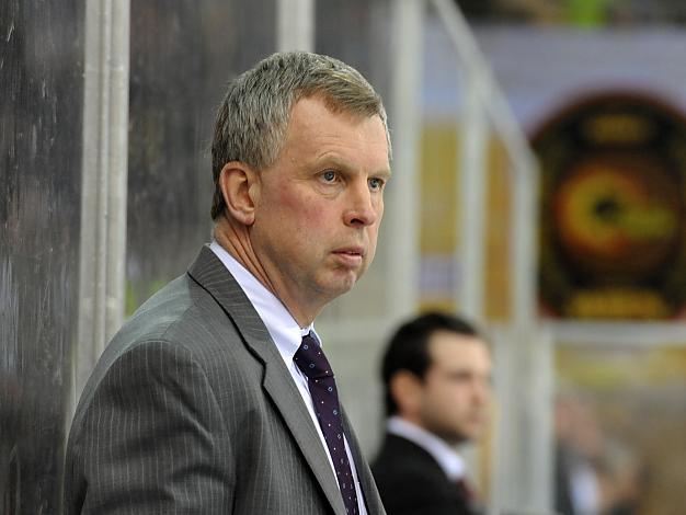 Trainer Robert Daum, Liwest Black Wings Linz,  UPC Vienna Capitals vs EHC Liwest Black Wings, Play Off -Viertelfinale, Spiel 2