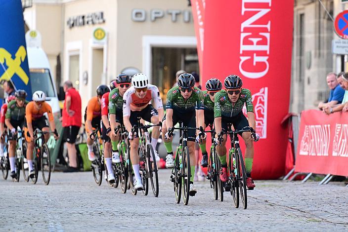 Riccardo Zoidl (AUT, Hrinkow Advarics) an der Spitze des Feldes, 27. Int. ASVÖ - HRINKOW City Kriterium Steyr, Herren Elite, ÖRV, Radsport, Mountainbike, ELITE Rennrad