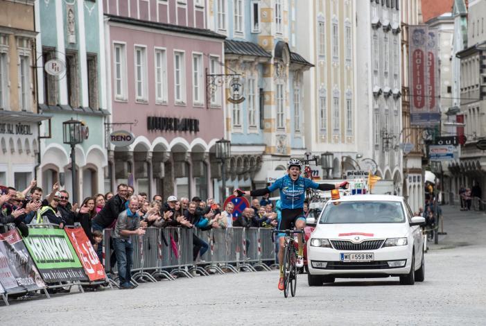 Sieger Gregor Muehlberger, AUT, Team Felbermayr Simplon Wels,  6. Int. OOE Rundfahrt 4. Etappe, Thalheim - Steyr
