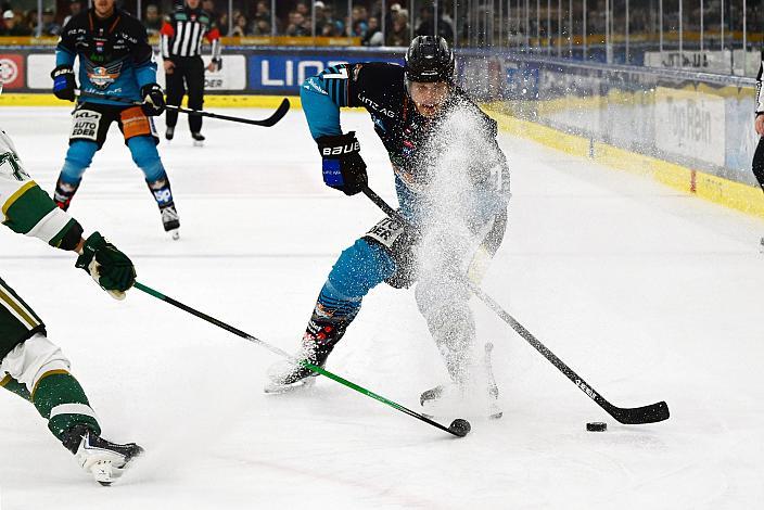 Gergely Toth (FTC-Telekom), Brian Lebler (Steinbach Black Wings Linz), 17. Runde ICE, Steinbach Black Wings Linz vs Team Ferencvarosi Torna Club FTC-Telekom (HUN), Linz AG Eisarena