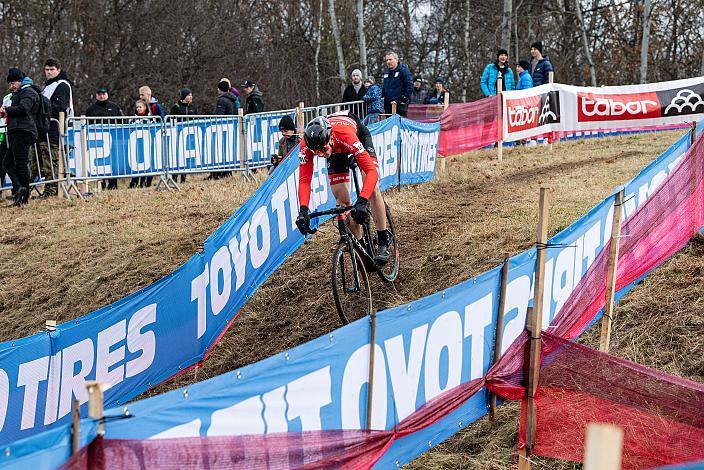 David Preyler (AUT, Team Österreich) Junioren, UCI Cyclocross World Cup, Tabor CZ 