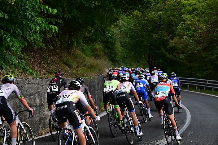 Das Peleton in der Abfahrt vom Anstieg La Rosina bei Marostica, 3rd Veneto Classic UCI 1.1 Pro Bassano del Grappa