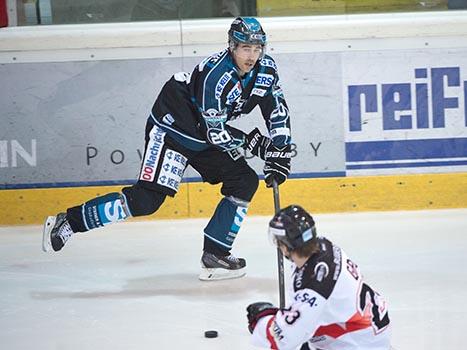 Brad Moran. Linz. EHC Liwest Black Wings Linz vs HC Orli Znojmo