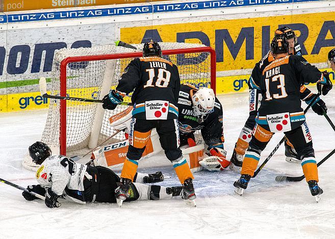 Tormann David Kickert (Steinbach Black Wings 1992) Black Wings Linz vs Dornbirn Bulldogs , Eishockey, Bet at Home ICE Hockey League