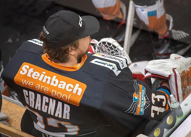 Tormann Luca Gracnar (Steinbach Black Wings 1992) Steinbach Black Wings 1992 vs EC KAC,  Eishockey, Bet at Home ICE Hockey League