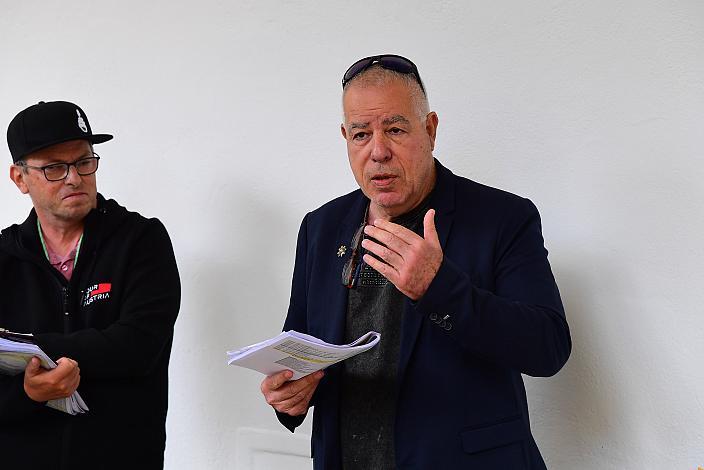 Jürgen Schatzmann (Organisation Security Manager), UCI Kommisssar Yehoshua Kopitko, 4. Etappe Aigen - Schlägl - Aigen - Schlägl, Oberösterreich Rundfahrt