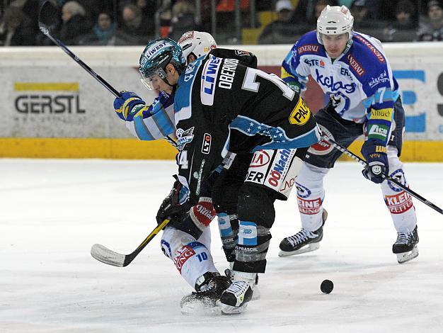 Daniel Oberkofler (Liwest Black Wings Linz) und Derek Damon (EC VSV), EHC Liwest Black Wings Linz vs EC VSV, Play-Offs, Viertelfinale 