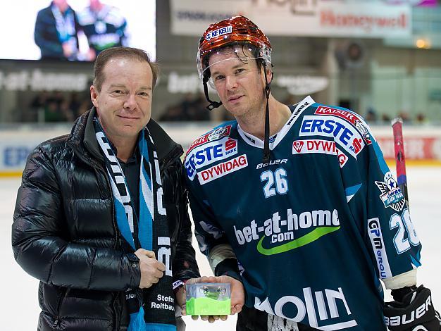 Spieler des Abends Rob Hisey, Linz,  EHC Liwest Black Wings Linz vs EC VSV, Pick Round