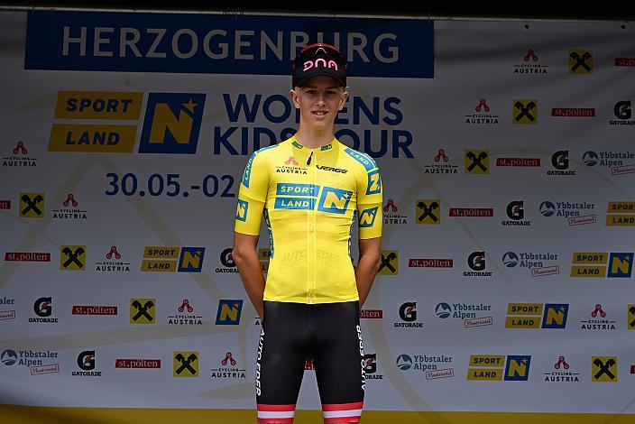 Führender Kids Trophy Marc Hierschläger (AUT) 30.05.2024 Rad 1a Etappe Sportland NOE WOMENS  KIDS Tour