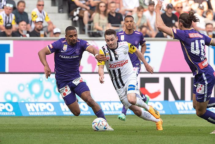  Marvin Martins (FK Austria Wien), Florian Flecker (LASK), Johannes Handl (FK Austria Wien)Raiffeisen Arena, Linz auf der Gugl, Admiral Bundesliga, 2022 - 2023