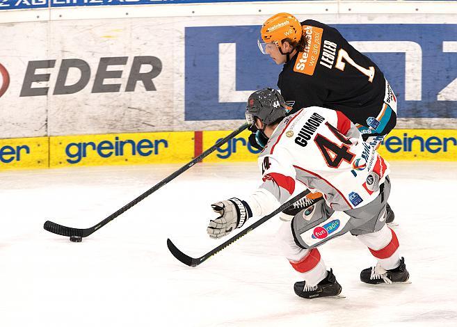 Brian Lebler (Steinbach Black Wings 1992), Sacha Guimond (iClinic Bratislava Capitals) Black Wings Linz vs iClinic Bratislava Capitals , Eishockey, Bet at Home ICE Hockey League