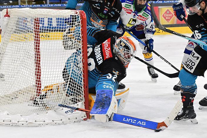 Tormann Rasmus Tirronen (Steinbach Black Wings Linz) 36. Runde ICE, Steinbach Black Wings Linz vs EC iDM Wärmepumpen VSV), Linz AG Eisarena 