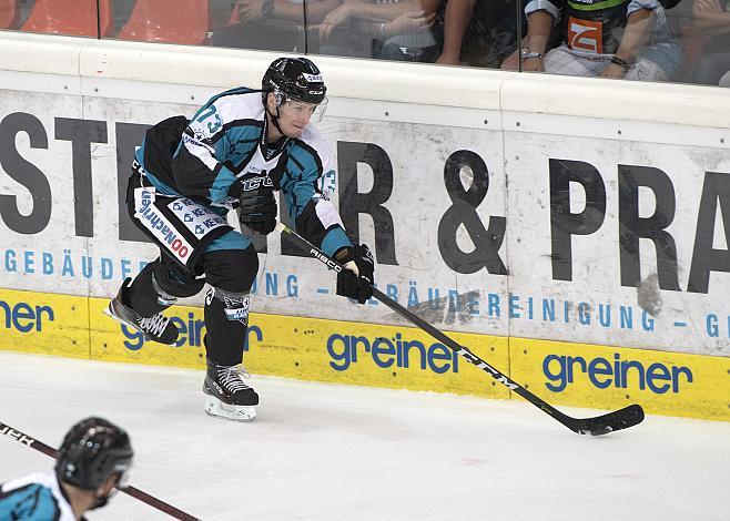Paul Koudelka (EHC Liwest Black Wings Linz) Eishockey Testspiel, EHC Liwest Black Wings - CEZ Motor Ceske Budejovice