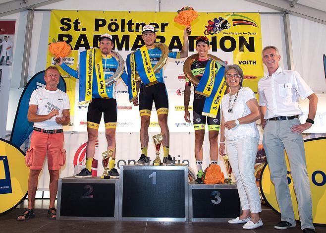  Siegerpodest v.l. 2. Platz Stephan Rabitsch (AUT, Team Felbermayr Simplon Wels), Sieger Riccardo Zoidl (AUT, Team Felbermayr Simplon Wels) 3. Matteo Badilatti (SUI, Team Vorarlberg Santic), LRV NÃ– JÃ¼rgen Brettschneider, LandesrÃ¤tin Dr. Petra Bohuslav, Karl Heinz Zofal