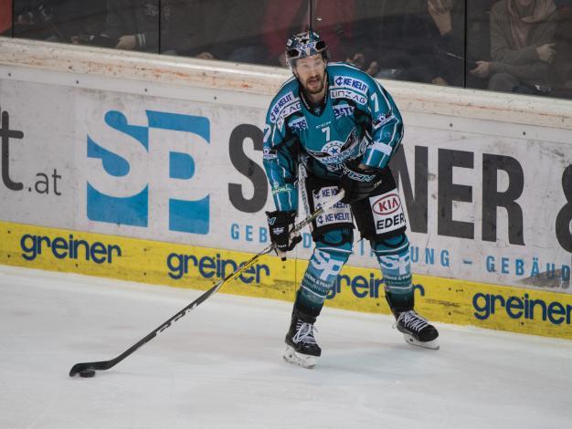 Brett Palin (EHC Liwest Black Wings Linz)  EHC Liwest Black Wings Linz vs HCB Suedtirol Alperia 3. Viertelfinale