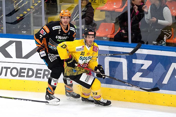 Brian Lebler (Steinbach Black Wings Linz), James Sheppard (spusu Vienna Capitals) Steinbach Black Wings Linz vs Spusu Vienna Capitals, bet-at-home ICE Hockey League