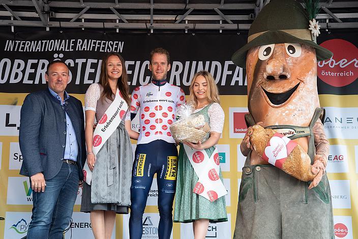 Im Bergtrikot Daan Soete (BEL, Team Deschacht - Group Hens - Containers Maes), 3. Etappe St.Florian/Asten  - Hinterstoder, Int. Raiffeisen Oberösterreich Rundfahrt UCI Kat. 2.2