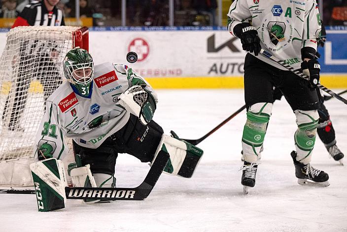 Tormann Anthony Morrone (HK SZ Olimpija)  Steinbach Black Wings Linz vs HK SZ Olimpija, 30. Runde, Trikot Movember, ICE Hockey League, Steinbach Black Wings Linz, Linz AG Eisarena 