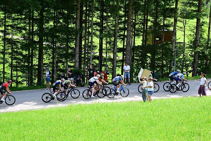 Das Peloton unterwegs in der Region Ybbstal, bei Hollenstein an der Ybbs, Vier Länder Meisterschaft U23,  Austria