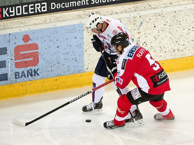Thomas Raffl, AUT und Matic Podlipnik, SLO,  Oesterreich vs Slowenien, IIHF Euro Hockey Challenge