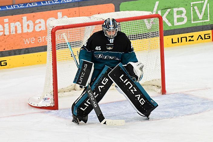Tormann Martin Reder (Steinbach Black Wings Linz) Testspiel Steinbach Black Wings Linz vs EC VSV, Linz AG Eisarena 