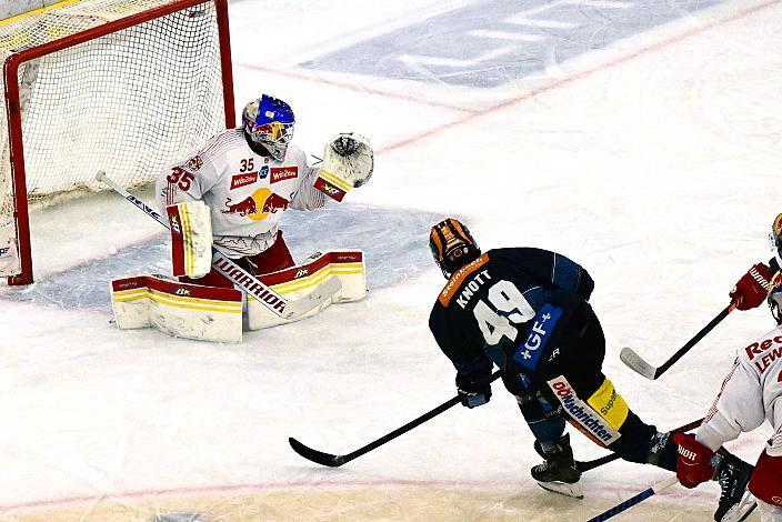 Tormann Atte Tolvanen (EC Red Bull Salzburg), Graham Knott (Steinbach Black Wings Linz) Steinbach Black Wings Linz vs EC Red Bull Salzburg, Playoffs, 4. Viertelfinale, Linz AG Eisarena 