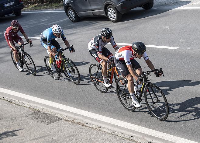 Die Ausreisser des Tages Jonas Sonnleitner (GER, Veloclub Ratisbona), Mario Gamper (AUT, Tirol KTM Cycling Team), Matthias Krizek (AUT, Team Felbermayr Simplon Wels), Helmut Trettwer (GER, Maloja Pushbikers) 59. Rad SaisonerÃ¶ffnungsrennen Leonding, Rad Bundesliga 2019