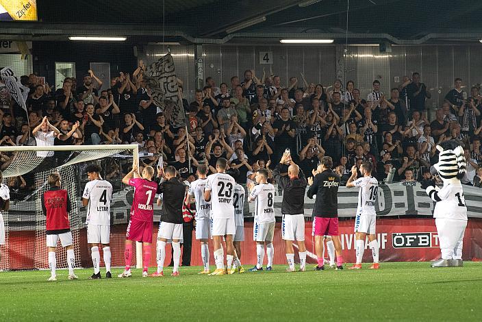 Der LASK feiert das 6 zu 0 in der 1. ÖFB Cuprunde LASK - FC Marchfeld Mannsdorf/Großenzersdorf 
