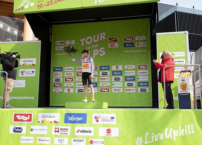 2. Platz Idar Andersen (NOR, Uno-X Pro Cycling Team), Harald J. Mayer (ÖRV, Präsident Österreichischer Radsportverband) , 44th Tour of the Alps, 1. Etappe Brixen - Innsbruck 140,6km, UCI Pro Series