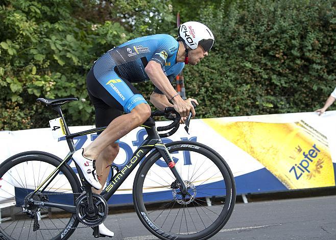 Matthias Krizek (AUT, Team Felbermayr Simplon Wels) Linz Hauptplatz, Martinskirche,  Radsport 10. Int. OOE Rundfahrt Prolog