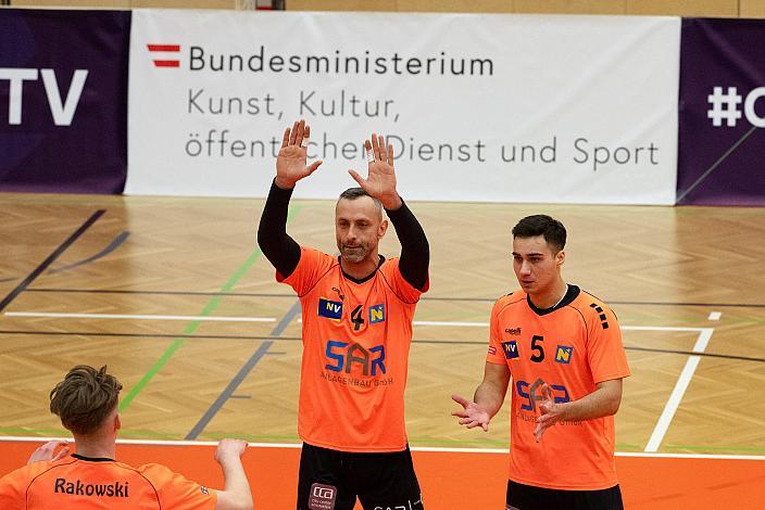 Srdjan Vracaric (VCA Amstetten Niederösterreich), Jakub Czyzowski (VCA Amstetten Niederösterreich) Volleyball CEV Challenge Cup VCA Amstetten NÖ vs Lausanne UC (Schweiz)