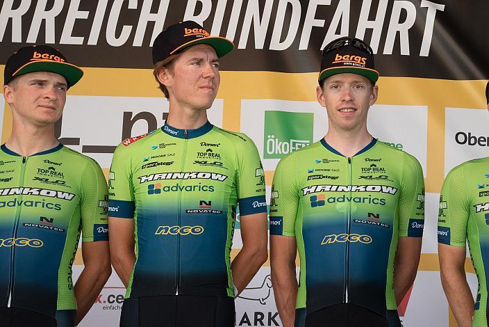 Jaka Primozic (SLO, Hrinkow Advarics), Daniel Eichinger (AUT, Hrinkow Advarics), Roland Köhler (Hrinkow Advarics), Eferding - Niederkappel,  Int. Raiffeisen Oberösterreich Rundfahrt UCI Kat. 2.2