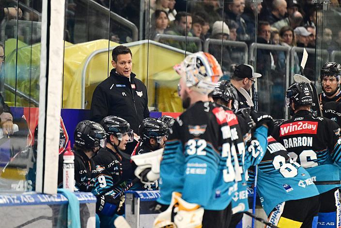 Head Coach Philipp Lukas (Steinbach Black Wings Linz)  28. Runde ICE, Steinbach Black Wings Linz vs HC Falkensteiner Pustertaler Wölfe, Linz AG Eisarena 