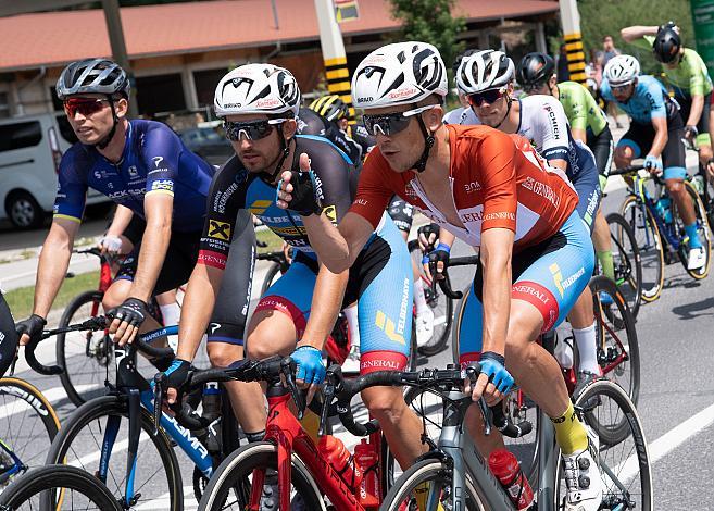 Andi Bajc (SLO, Team Felbermayr Simplon Wels), Riccardo Zoidl (AUT, Team Felbermayr Simplon Wels) im Trikot des Besten Österreichers 3. Etappe Traun - Hinterstoder, Int. Raiffeisen Oberösterreich Rundfahrt UCI Kat. 2.2