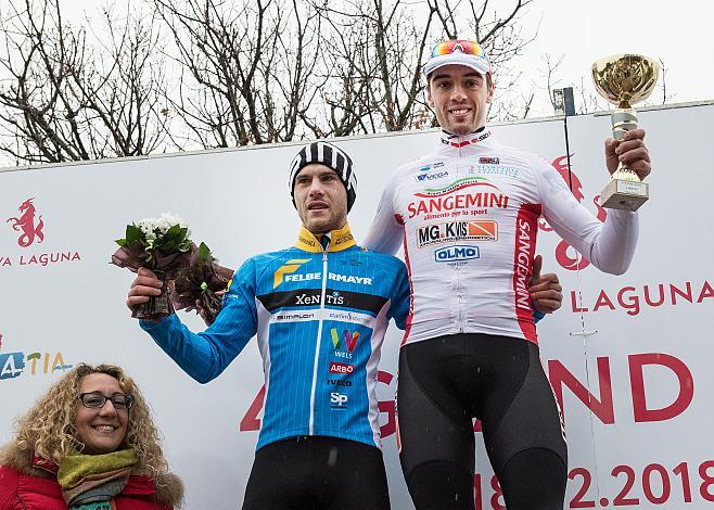 2. Platz Lukas Schlemmer (AUT, Team Felbermayr Simplon Wels), Sieger Paolo Toto, (ITA, Sangemini - MG.Kvis), 4. Grand Prix Laguna Porec UCI 1.2