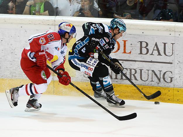 Patrick Spannring, Linz und Dominique Heinrich, Salzburg EHC Liwest Black Wings Linz vs EC Red Bull Salzburg