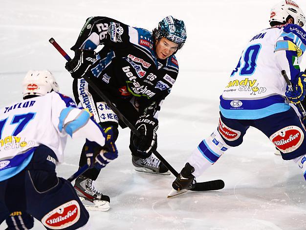 #26 Rob Hisey, Linz und #17 Justin Taylor, EC VSV, EHC Liwest Black Wings Linz vs EC VSV