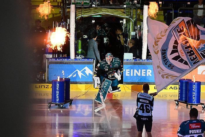 Tormann Dylan Wells (Steinbach Black Wings Linz) 8. Runde ICE, Steinbach Black Wings Linz vs EC KAC, Linz AG Eisarena 
