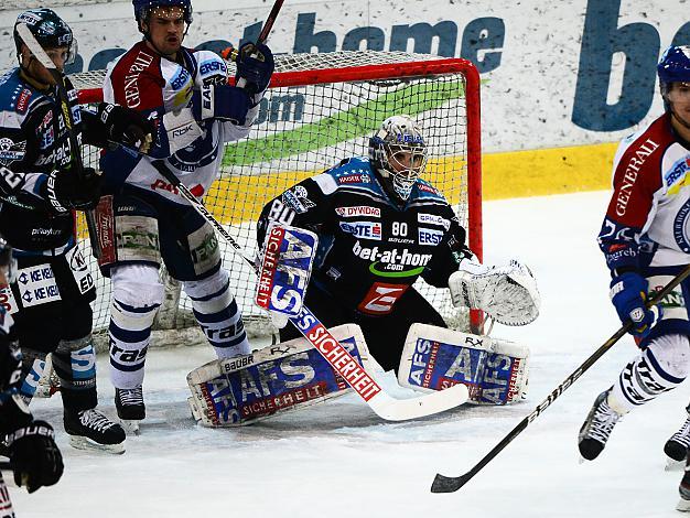 #80 David LeNeveu, Tormann, Linz und # KHL Medvescak Zagreb, EHC Liwest Black Wings Linz vs KHL Medvescak Zagreb, Zwischenrunde
