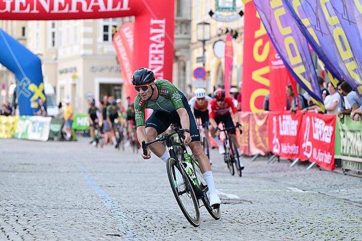 Loic Bettendorff (LUX, Hrinkow Advarics) gewinnt in Steyr, 27. Int. ASVÖ - HRINKOW City Kriterium Steyr, Herren Elite, ÖRV, Radsport, Mountainbike, ELITE Rennrad
