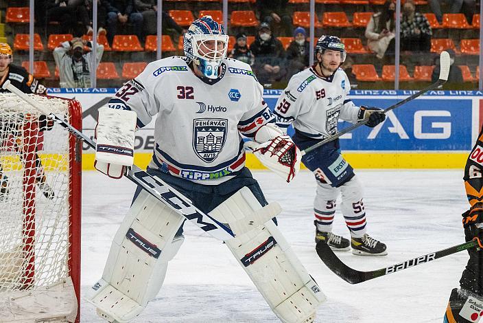 Tormann Rasmus Tirronen (Hydro Fehervar AV 19) Steinbach Black Wings Linz vs Fehervar AV19, bet-at-home ICE Hockey League