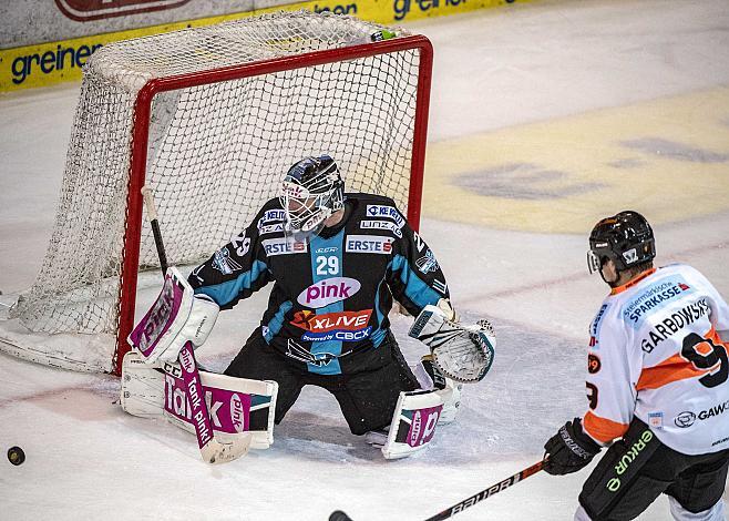 Tormann Michael Ouzas (EHC Liwest Black Wings Linz) EHC Liwest Black Wings Linz - Graz 99ers, Play Offs, Viertelfinale