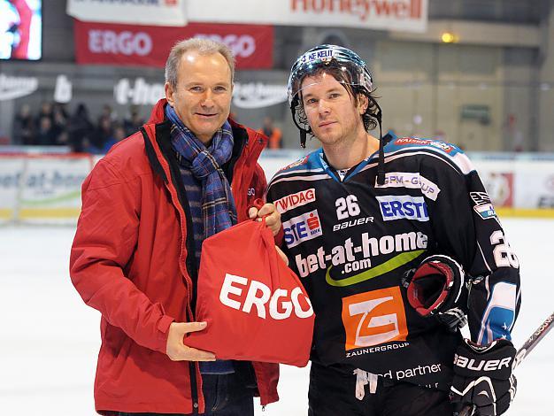 Rob Hisey, Linz Spieler des Abends, EHC Liwest Black Wings Linz vs Graz 99ers