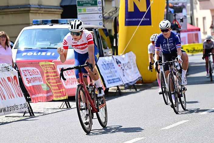 Siegerin im Führungstrikot der Cycling League Petra Zsanko (HUN, Arbö Rapso Knittelfeld), 2. Platz Carina Schrempf (AUT, Fenix-Deceuninck), 3. Platz Elisa Winter (AUT, Union Raiffeisen Radteam Tirol)  52. Erlauftaler Radsporttage Damen, Road Cycling League Austria
