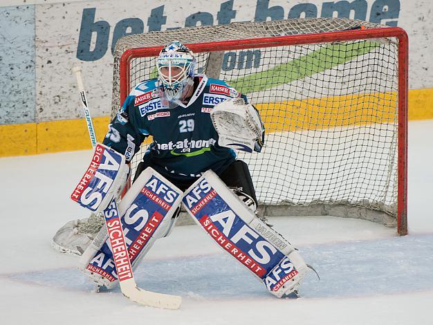 #29 Michael Ouzas, Tormann, Liwest Black Wings Linz, EHC Liwest Black Wings Linz vs KHL Medvescak Zagreb