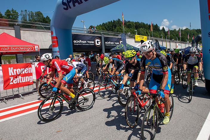 Moran Vermeulen (AUT, Team Felbermayr Simplon Wels) im Trikot des Gesamtführenden der Radliga  MYGYM Master Race am Salzburg Ring, ÖRV RadLiga, Radsport, Radliga, ÖRV, Herren Elite, 