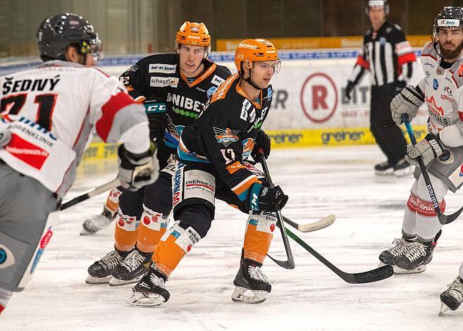 Stefan Freunschlag (Steinbach Black Wings 1992), Jakob Mitsch (Steinbach Black Wings 1992), Bratislava Capitals vs Steinbach Black Wings 1992, Auswärtsspiel statt in Bratislava in Linz, Eishockey, Bet at Home ICE Hockey League