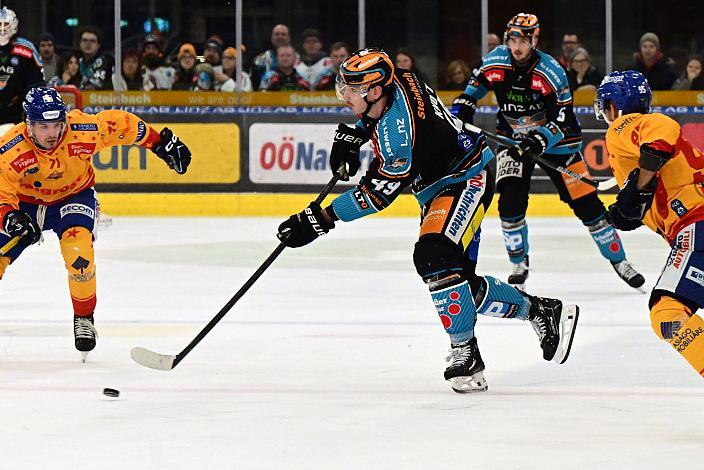 Graham Knott (Steinbach Black Wings Linz)  Win2Day ICE Hockey League,  Steinbach Black Wings Linz vs  Migross Supermercati Asiago Hockey 1935,  Linz AG Eisarena 